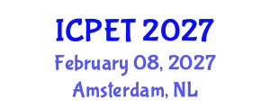 International Conference on Power Engineering and Technology (ICPET) February 08, 2027 - Amsterdam, Netherlands