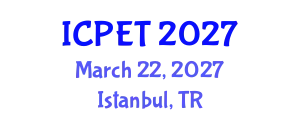 International Conference on Power Engineering and Technology (ICPET) March 22, 2027 - Istanbul, Turkey