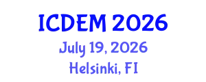 International Conference on Disaster and Emergency Management (ICDEM) July 19, 2026 - Helsinki, Finland