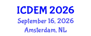 International Conference on Disaster and Emergency Management (ICDEM) September 16, 2026 - Amsterdam, Netherlands