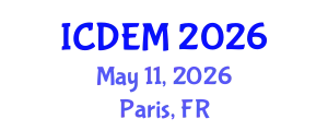 International Conference on Disaster and Emergency Management (ICDEM) May 11, 2026 - Paris, France