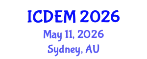 International Conference on Disaster and Emergency Management (ICDEM) May 11, 2026 - Sydney, Australia