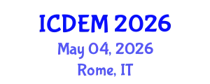 International Conference on Disaster and Emergency Management (ICDEM) May 04, 2026 - Rome, Italy