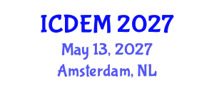 International Conference on Disaster and Emergency Management (ICDEM) May 13, 2027 - Amsterdam, Netherlands