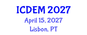 International Conference on Disaster and Emergency Management (ICDEM) April 15, 2027 - Lisbon, Portugal