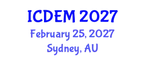 International Conference on Disaster and Emergency Management (ICDEM) February 25, 2027 - Sydney, Australia