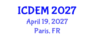 International Conference on Disaster and Emergency Management (ICDEM) April 19, 2027 - Paris, France