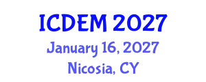 International Conference on Disaster and Emergency Management (ICDEM) January 16, 2027 - Nicosia, Cyprus