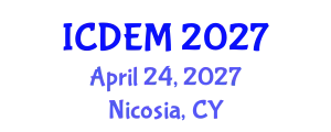 International Conference on Disaster and Emergency Management (ICDEM) April 24, 2027 - Nicosia, Cyprus