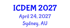 International Conference on Disaster and Emergency Management (ICDEM) April 24, 2027 - Sydney, Australia