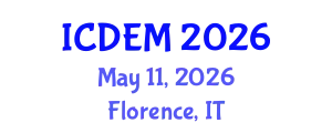 International Conference on Disaster and Emergency Management (ICDEM) May 11, 2026 - Florence, Italy