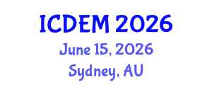 International Conference on Disaster and Emergency Management (ICDEM) June 15, 2026 - Sydney, Australia