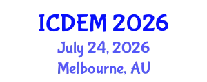 International Conference on Disaster and Emergency Management (ICDEM) July 24, 2026 - Melbourne, Australia