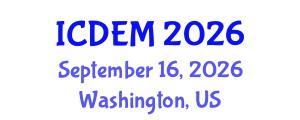 International Conference on Disaster and Emergency Management (ICDEM) September 16, 2026 - Washington, United States