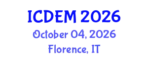 International Conference on Disaster and Emergency Management (ICDEM) October 04, 2026 - Florence, Italy