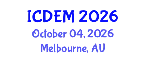 International Conference on Disaster and Emergency Management (ICDEM) October 04, 2026 - Melbourne, Australia