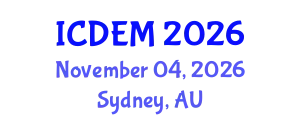 International Conference on Disaster and Emergency Management (ICDEM) November 04, 2026 - Sydney, Australia