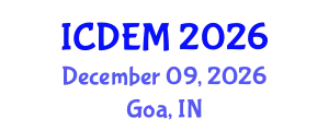 International Conference on Disaster and Emergency Management (ICDEM) December 09, 2026 - Goa, India