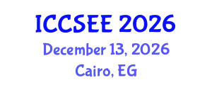 International Conference on Civil, Structural and Earthquake Engineering (ICCSEE) December 13, 2026 - Cairo, Egypt