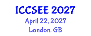 International Conference on Civil, Structural and Earthquake Engineering (ICCSEE) April 22, 2027 - London, United Kingdom