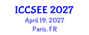 International Conference on Civil, Structural and Earthquake Engineering (ICCSEE) April 19, 2027 - Paris, France
