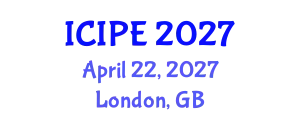 International Conference on Industrial and Production Engineering (ICIPE) April 22, 2027 - London, United Kingdom