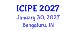 International Conference on Industrial and Production Engineering (ICIPE) January 30, 2027 - Bengaluru, India