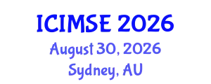 International Conference on Industrial and Manufacturing Systems Engineering (ICIMSE) August 30, 2026 - Sydney, Australia