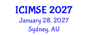 International Conference on Industrial and Manufacturing Systems Engineering (ICIMSE) January 28, 2027 - Sydney, Australia
