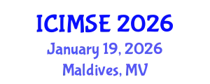 International Conference on Industrial and Manufacturing Systems Engineering (ICIMSE) January 19, 2026 - Maldives, Maldives