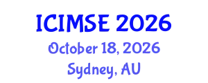 International Conference on Industrial and Manufacturing Systems Engineering (ICIMSE) October 18, 2026 - Sydney, Australia