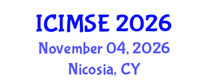 International Conference on Industrial and Manufacturing Systems Engineering (ICIMSE) November 04, 2026 - Nicosia, Cyprus