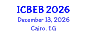 International Conference on Biochemical Engineering and Bioengineering (ICBEB) December 13, 2026 - Cairo, Egypt