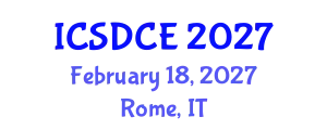 International Conference on Sustainable Design and Construction Engineering (ICSDCE) February 18, 2027 - Rome, Italy