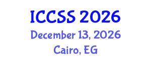 International Conference on Computational and Statistical Sciences (ICCSS) December 13, 2026 - Cairo, Egypt