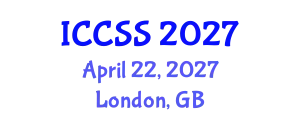 International Conference on Computational and Statistical Sciences (ICCSS) April 22, 2027 - London, United Kingdom