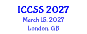 International Conference on Computational and Statistical Sciences (ICCSS) March 15, 2027 - London, United Kingdom