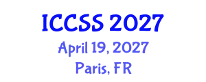 International Conference on Computational and Statistical Sciences (ICCSS) April 19, 2027 - Paris, France