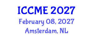 International Conference on Chemical and Molecular Engineering (ICCME) February 08, 2027 - Amsterdam, Netherlands