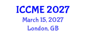 International Conference on Chemical and Molecular Engineering (ICCME) March 15, 2027 - London, United Kingdom