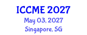 International Conference on Chemical and Molecular Engineering (ICCME) May 03, 2027 - Singapore, Singapore