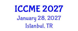 International Conference on Chemical and Molecular Engineering (ICCME) January 28, 2027 - Istanbul, Turkey