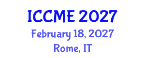 International Conference on Chemical and Molecular Engineering (ICCME) February 18, 2027 - Rome, Italy