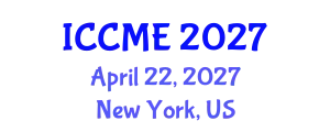 International Conference on Chemical and Molecular Engineering (ICCME) April 22, 2027 - New York, United States