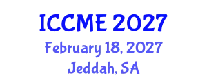 International Conference on Chemical and Molecular Engineering (ICCME) February 18, 2027 - Jeddah, Saudi Arabia