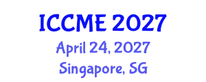 International Conference on Chemical and Molecular Engineering (ICCME) April 24, 2027 - Singapore, Singapore