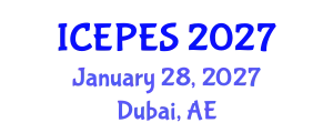International Conference on Electrical Power and Energy Systems (ICEPES) January 28, 2027 - Dubai, United Arab Emirates