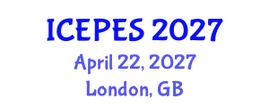 International Conference on Electrical Power and Energy Systems (ICEPES) April 22, 2027 - London, United Kingdom