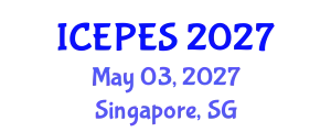 International Conference on Electrical Power and Energy Systems (ICEPES) May 03, 2027 - Singapore, Singapore