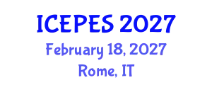 International Conference on Electrical Power and Energy Systems (ICEPES) February 18, 2027 - Rome, Italy
